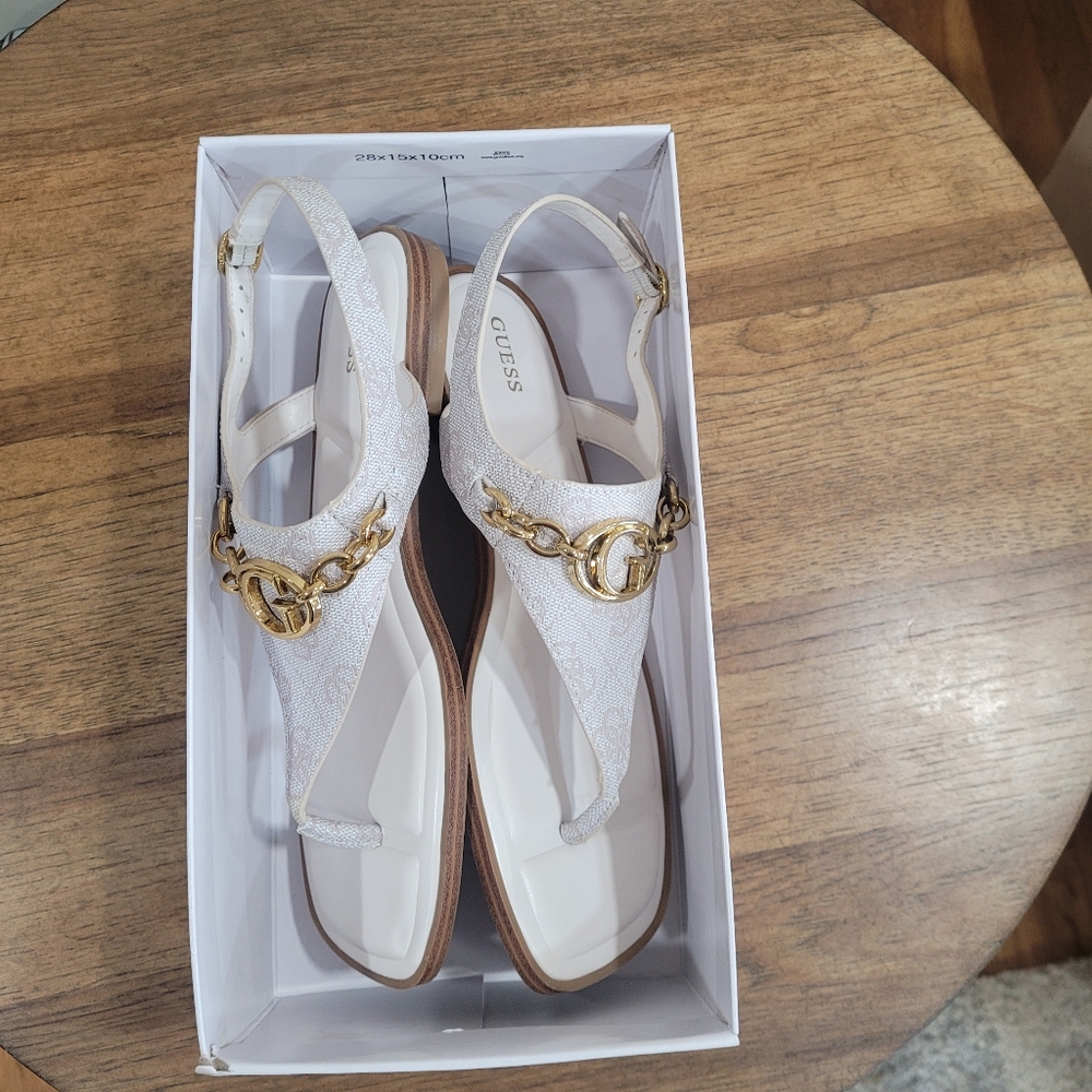 Guess woman sandals faux leather size 8 - Picture 2 of 11